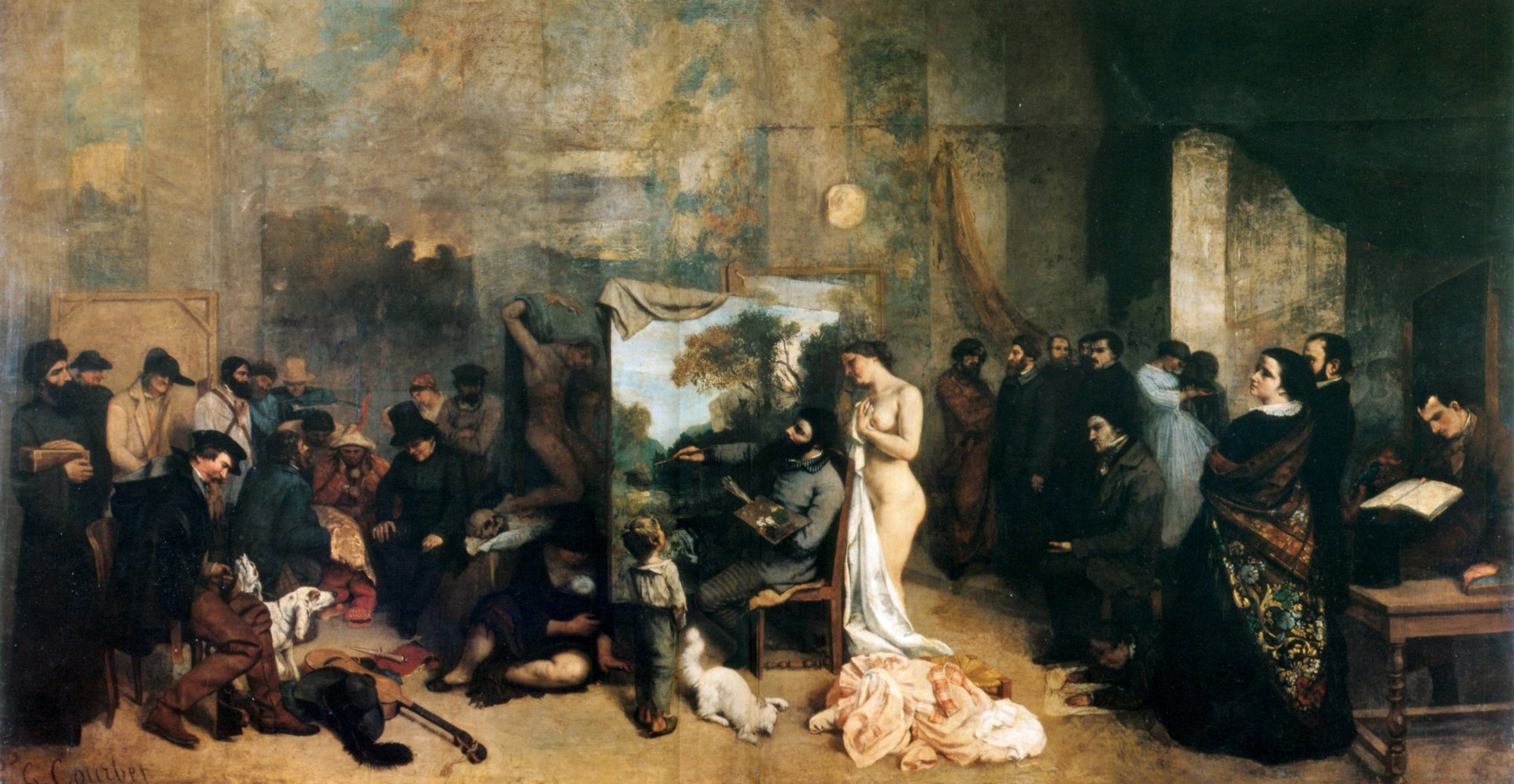 Gustave Courbet, L'Atelier du peintre, 1855